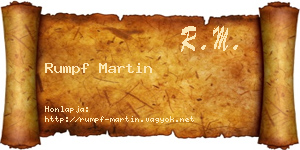 Rumpf Martin névjegykártya