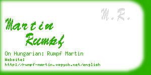 martin rumpf business card